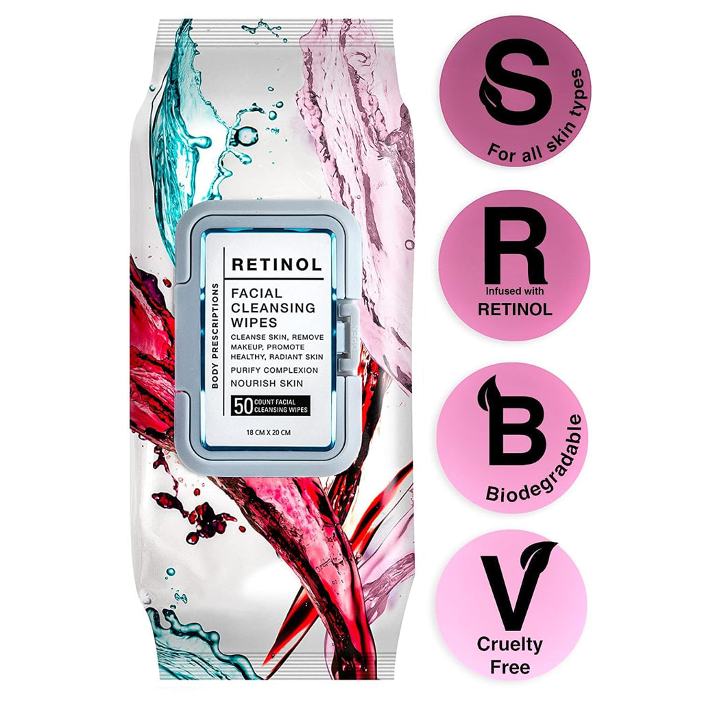Close up of Body Prescriptions retinol cleansing wipes texture