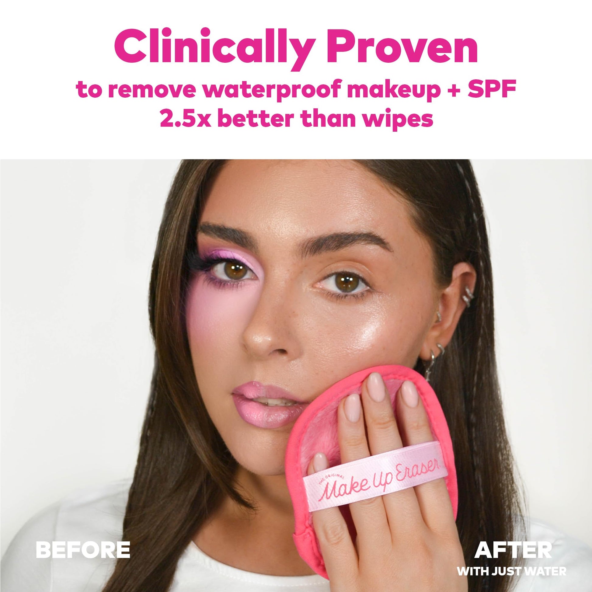 Close up of MakeUp Eraser patented polyester fabric texture