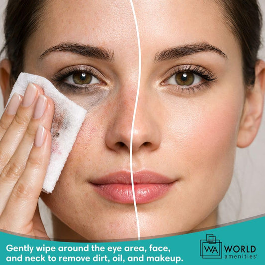 Individually wrapped makeup remover wipe packet