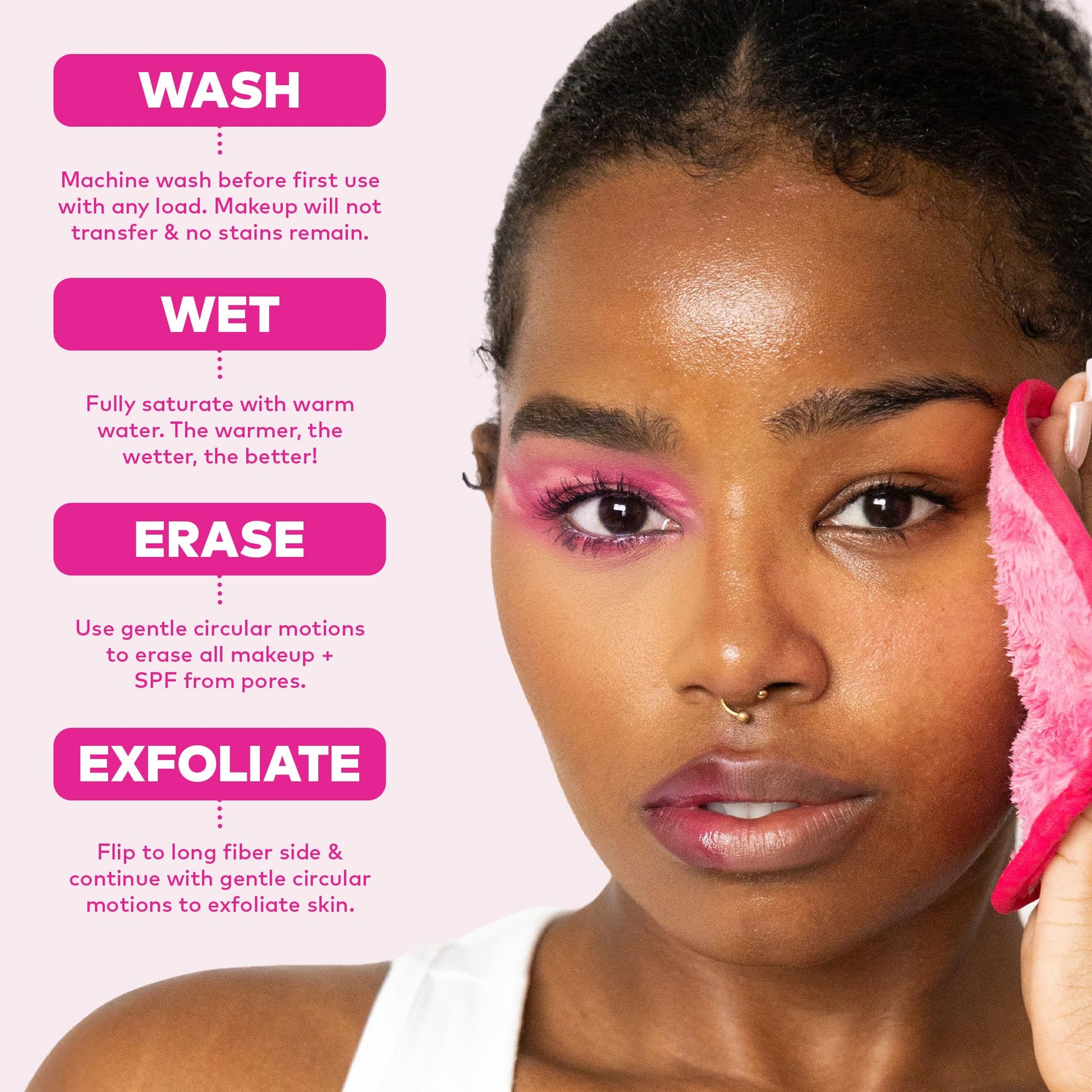 Original MakeUp Eraser Pro label and fiber detail