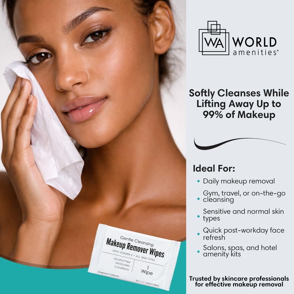 Vitamin E infused face wipe texture