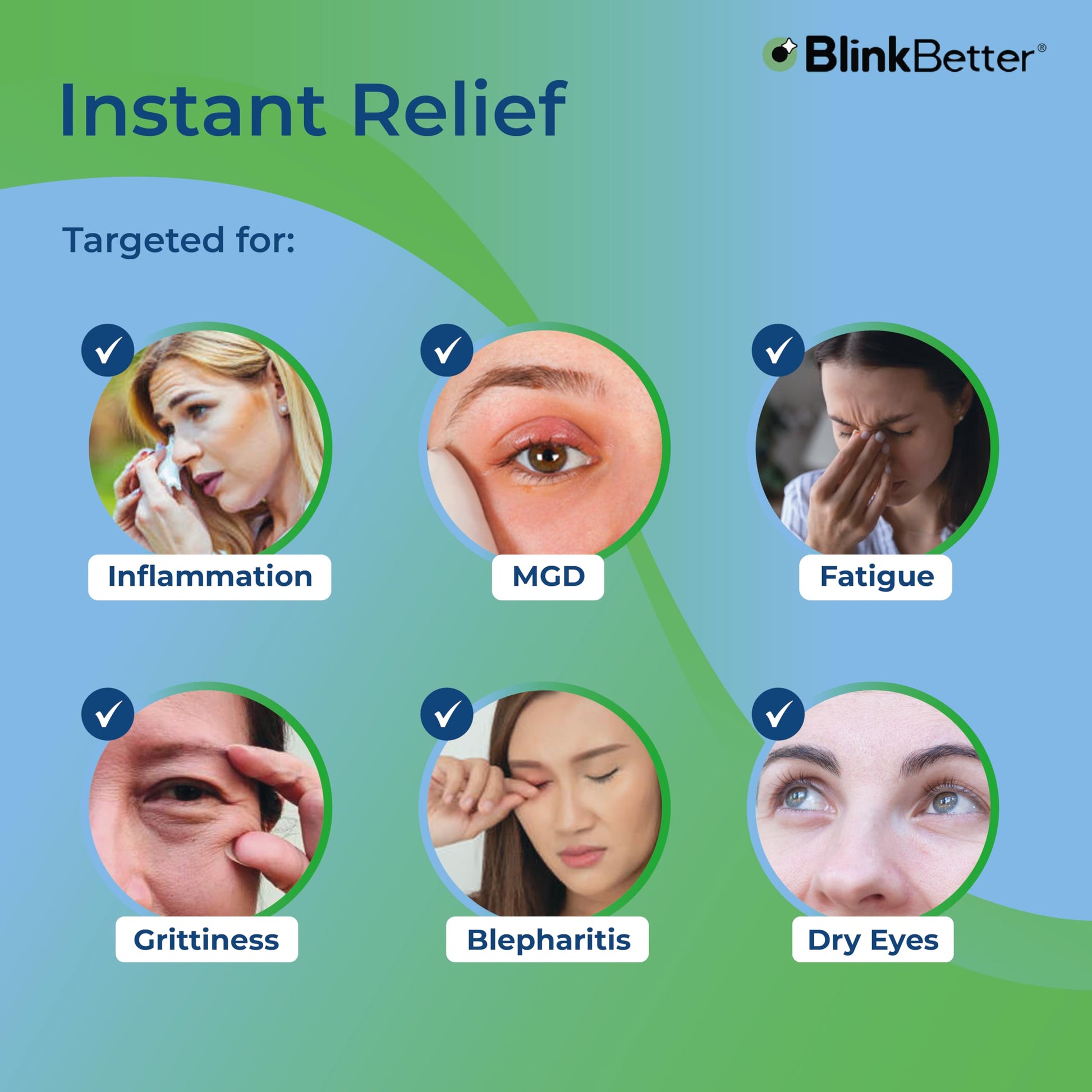 BlinkBetter biodegradable daily eye hygiene wipes displaying the individually wrapped packets