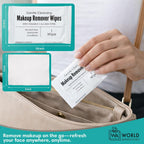 50 count box of World Amenities cleaning wipes