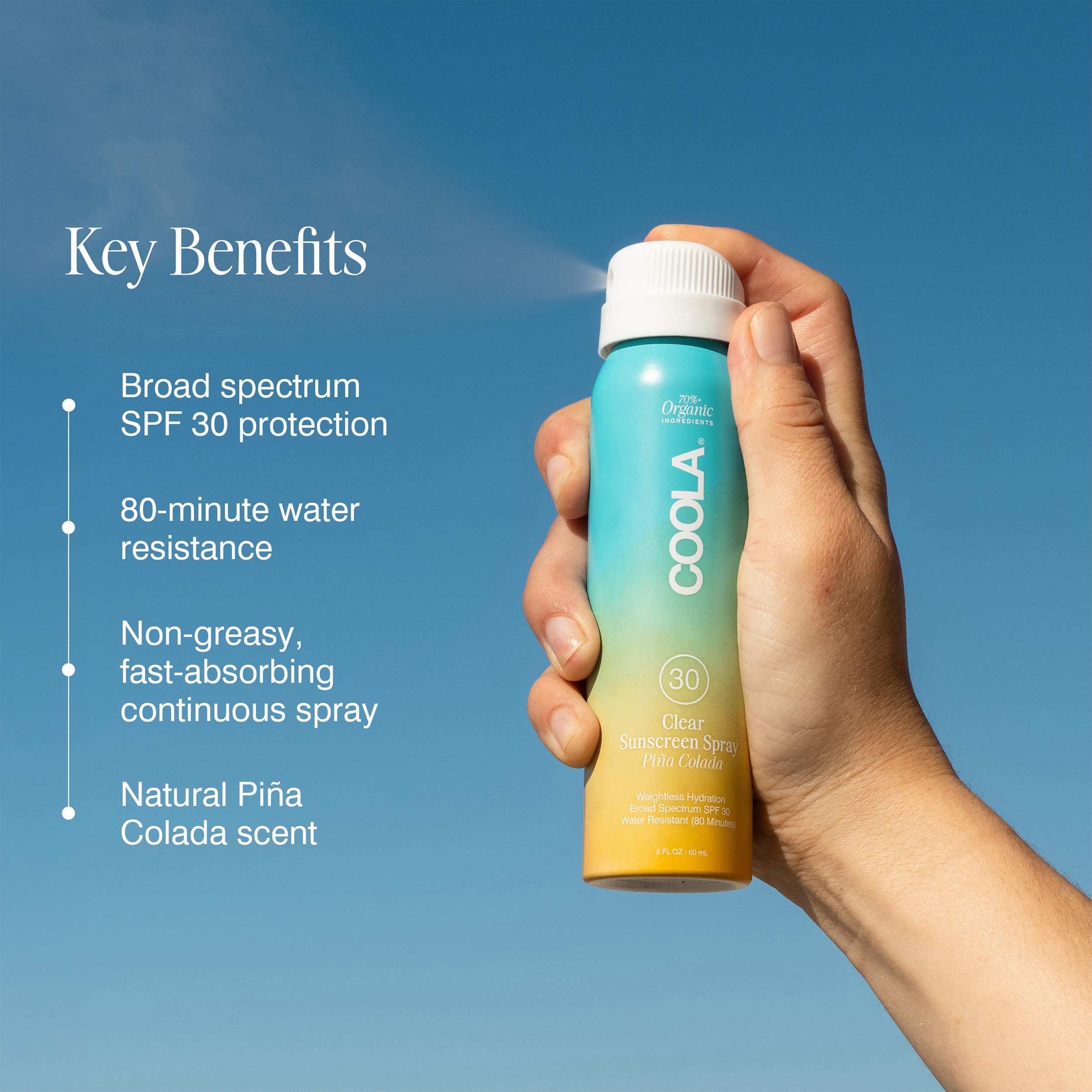 Coola Pina Colada sunscreen 177 milliliters bottle texture