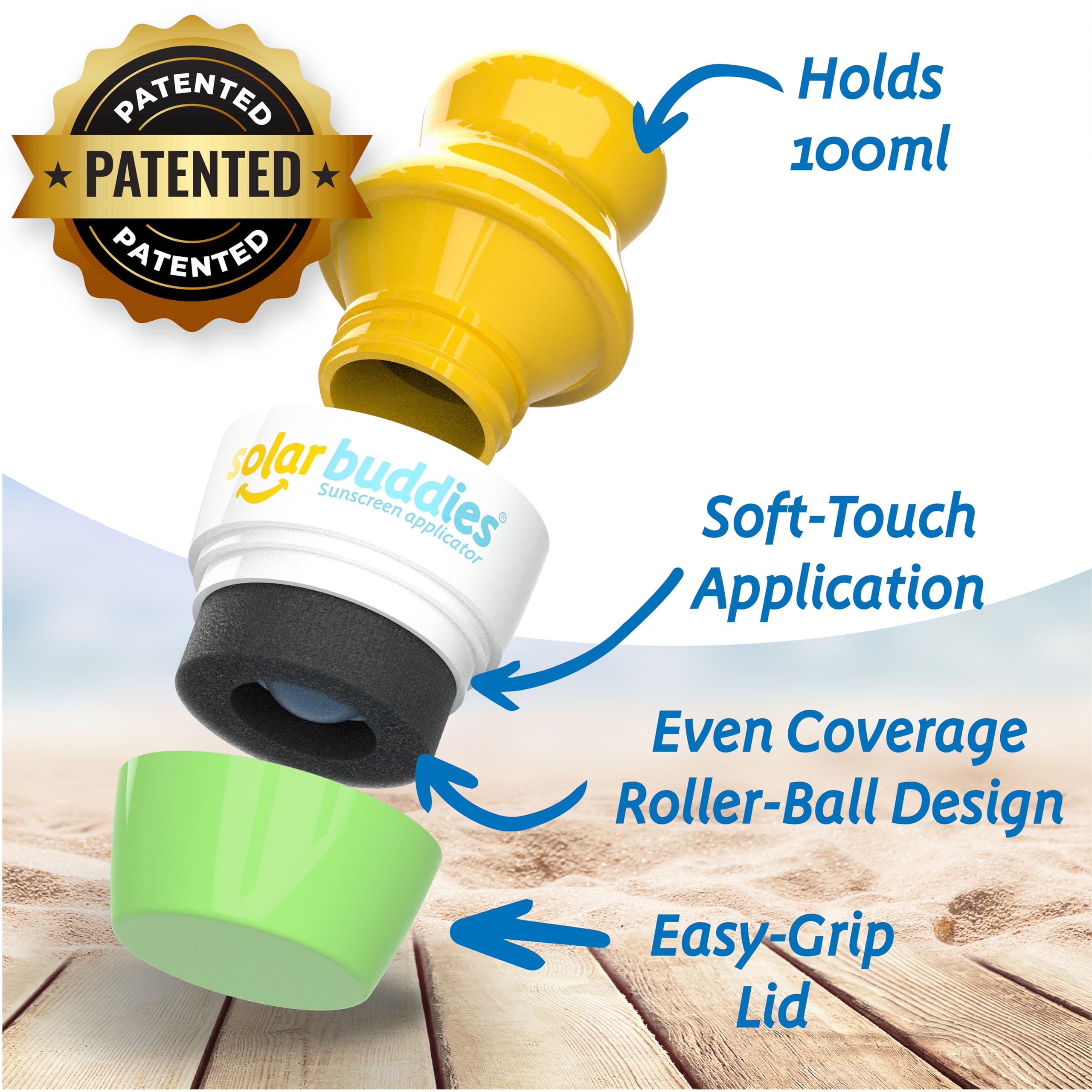 Solar Buddies refillable applicator rollerball mechanism