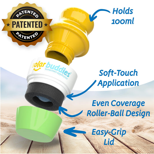 Solar Buddies refillable applicator rollerball mechanism