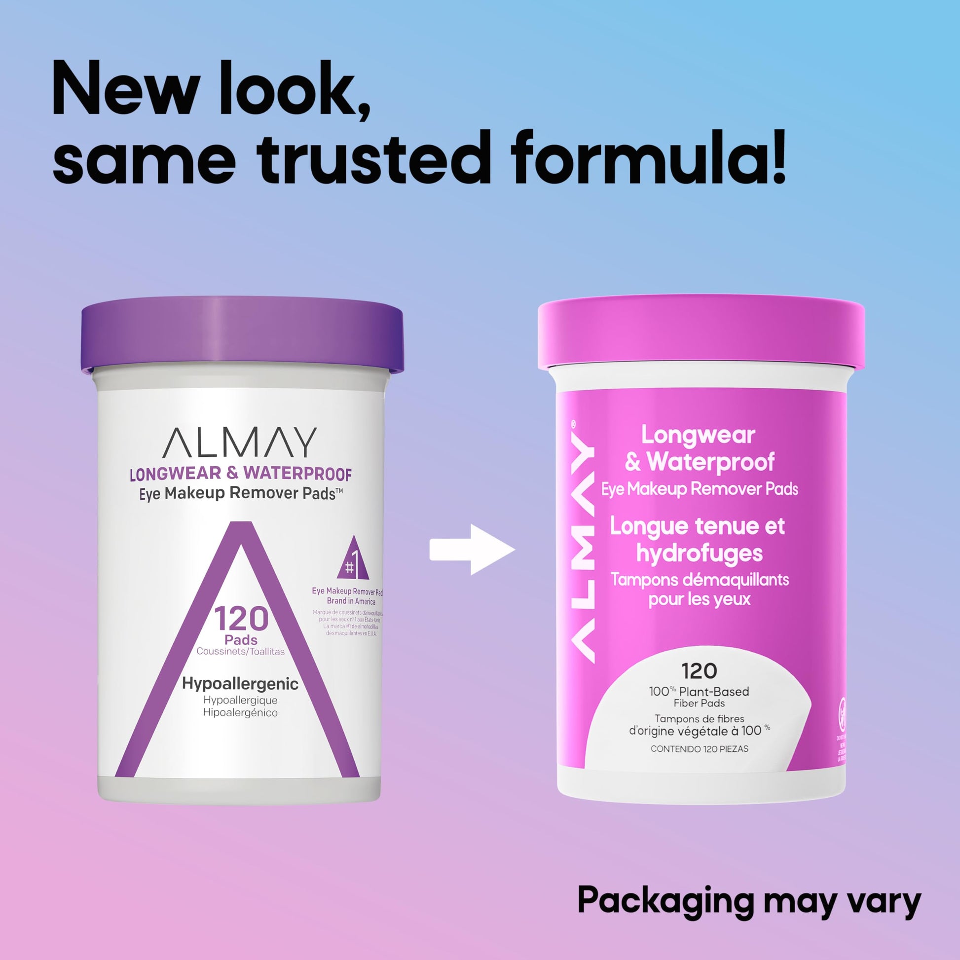 Almay eye makeup remover pads two pack bundle
