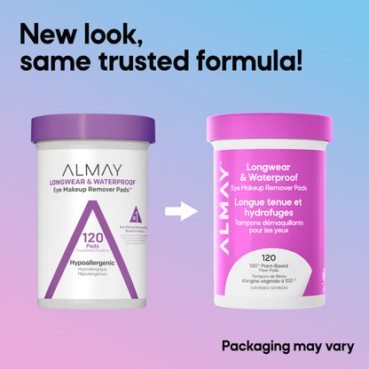 Almay eye makeup remover pads two pack bundle
