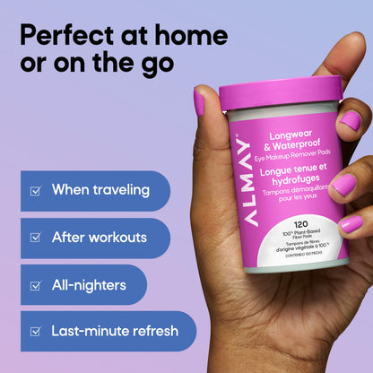Side view of Almay eye makeup remover pads