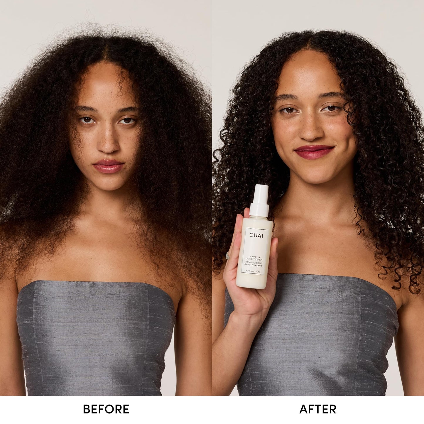 Authentic OUAI multi tasking hair primer spray packaging details