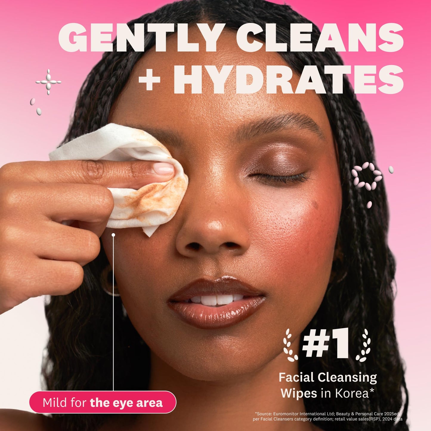 The Face Shop Rice Water Bright wipes package showing 50 count