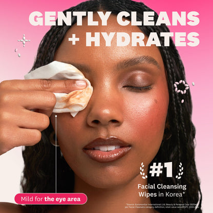 The Face Shop Rice Water Bright wipes package showing 50 count