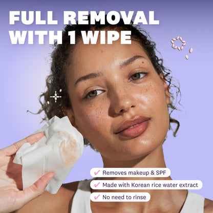 The Face Shop cleansing wipes texture for gentle makeup removal