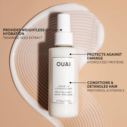 Premium hair care mist by OUAI for smoothing split ends