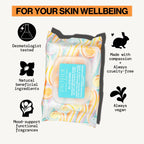 Back of Pacifica wipes package showing directions and ingredients