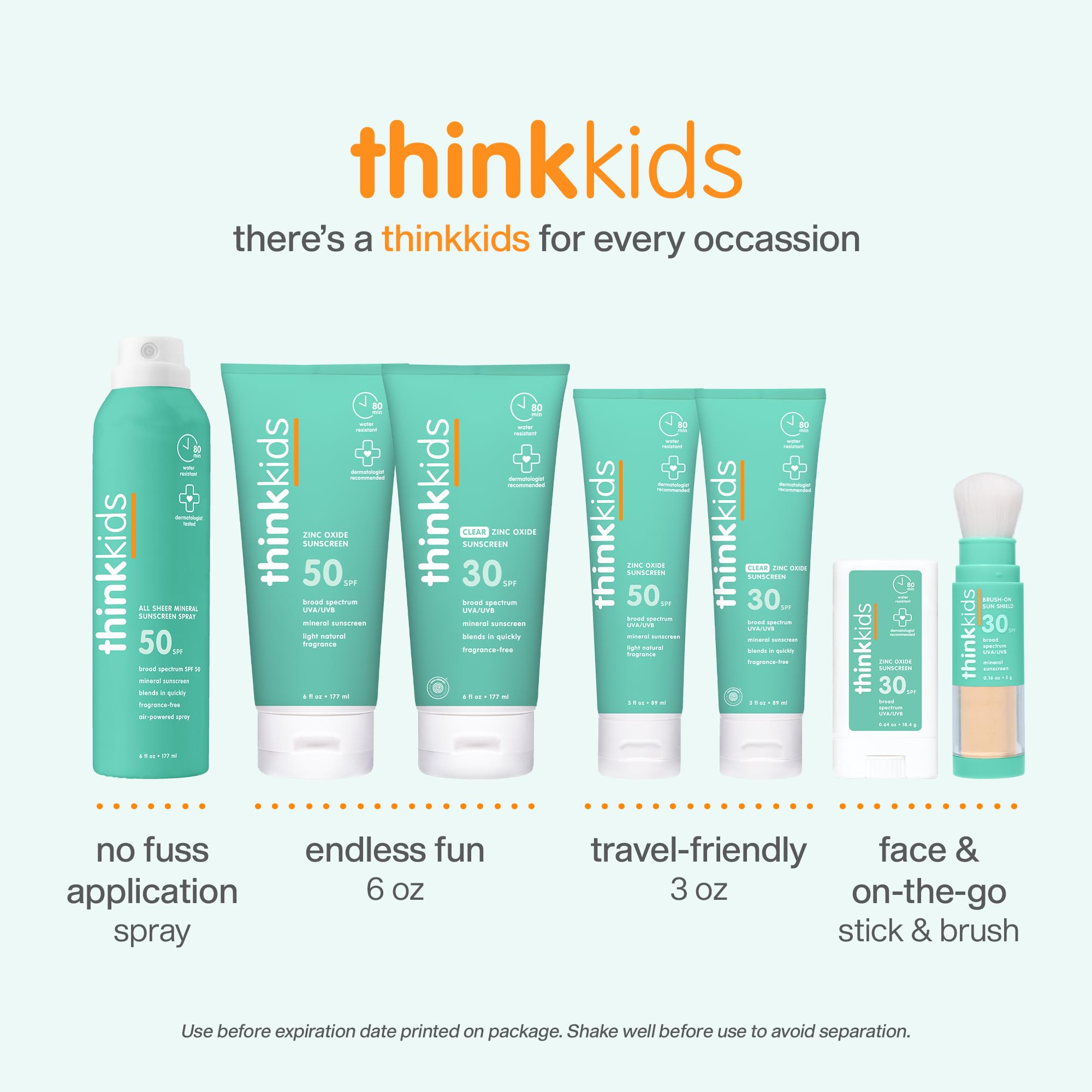 Think Kids mineral sunscreen for children at the beach