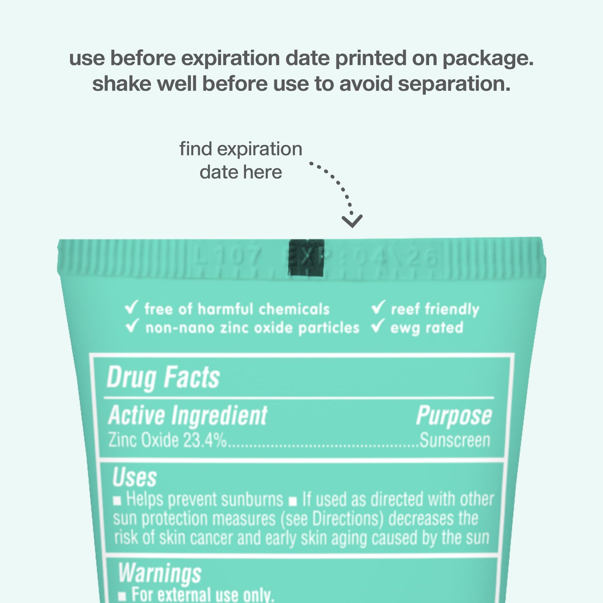 Think Kids sunscreen 3 fluid ounce packaging