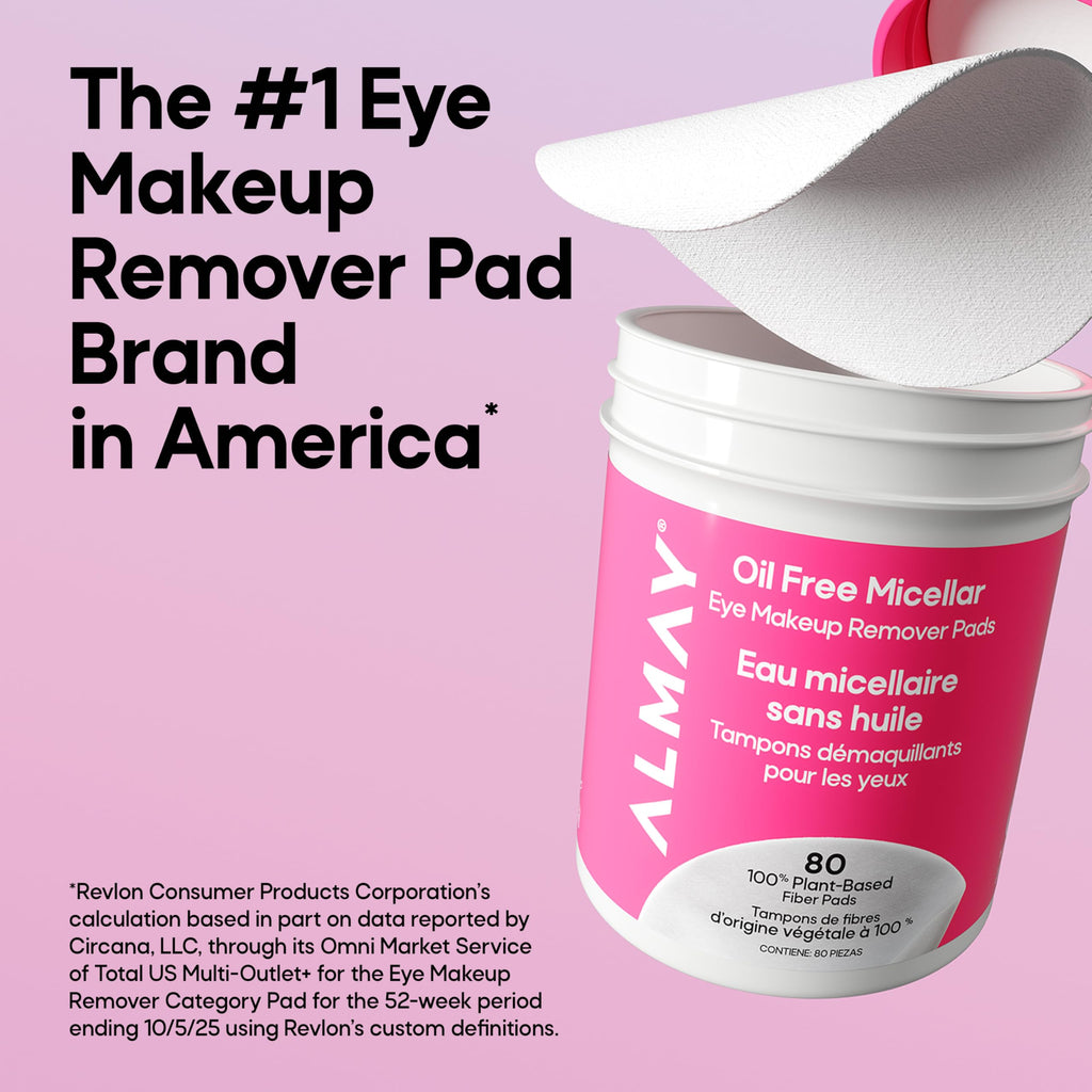 Almay gentle micellar pads texture and plant-based fiber closeup