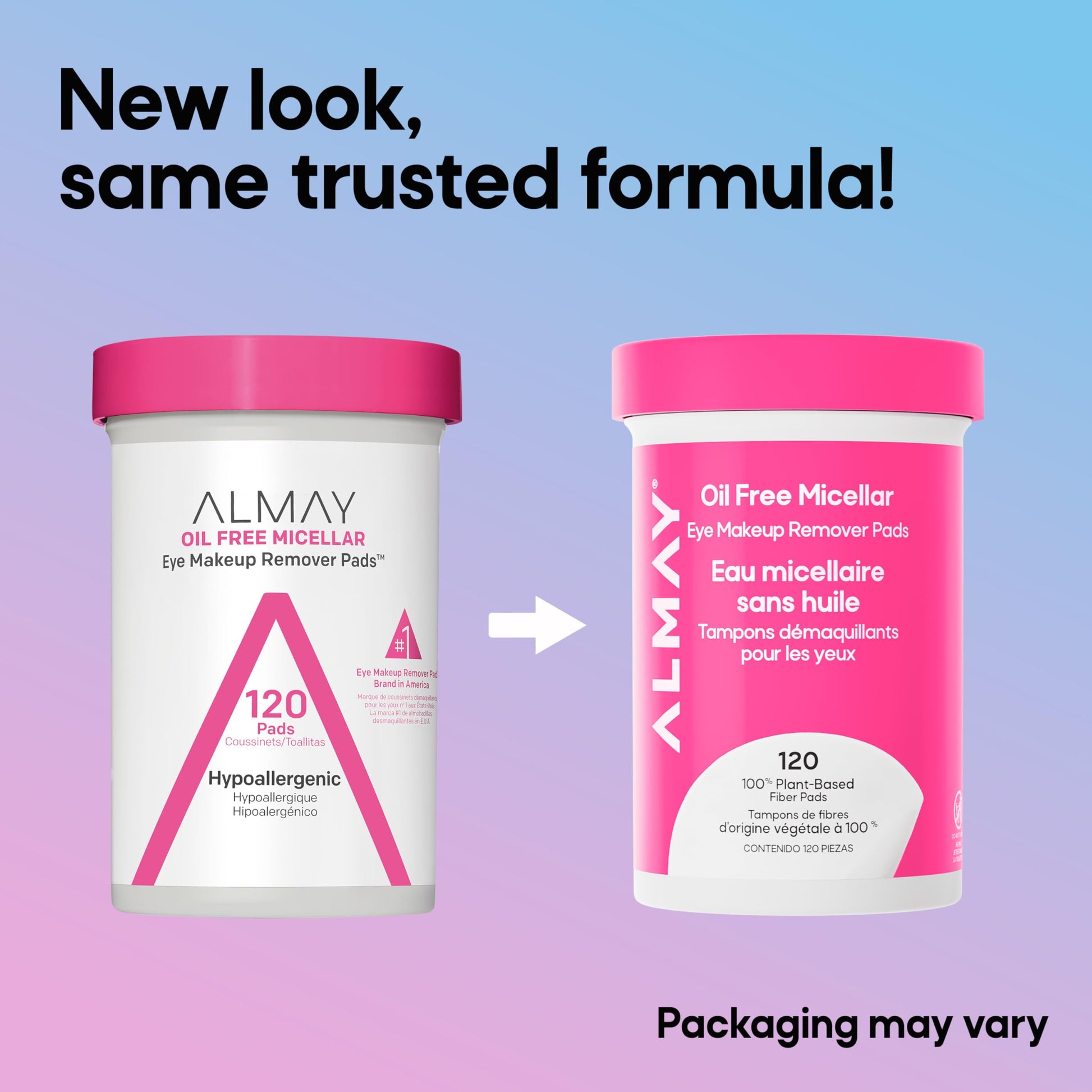 Authentic USA imported Almay makeup remover pads container