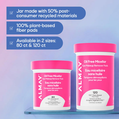 Almay biodegradable eye makeup remover pads stack