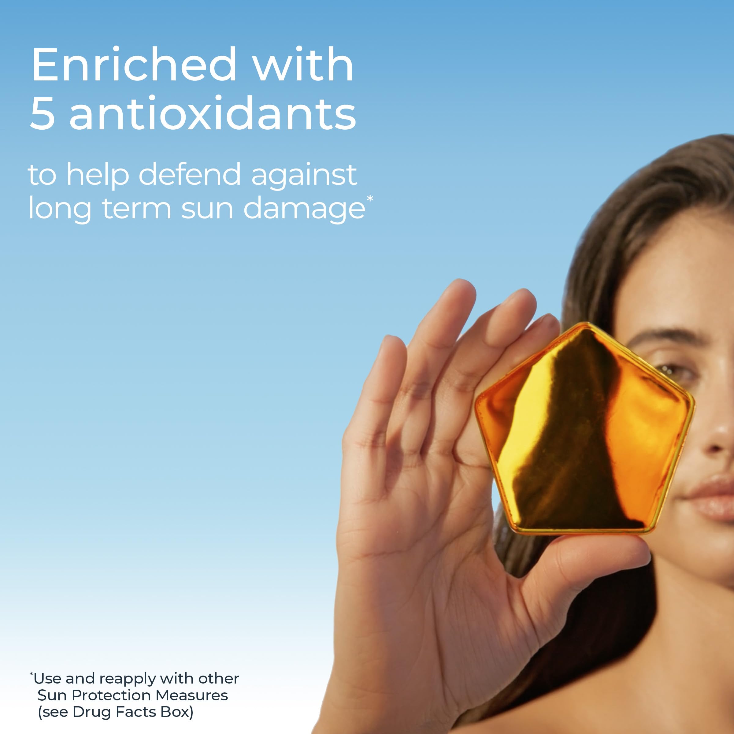 Back of Eucerin zinc oxide sunscreen tube with ingredients