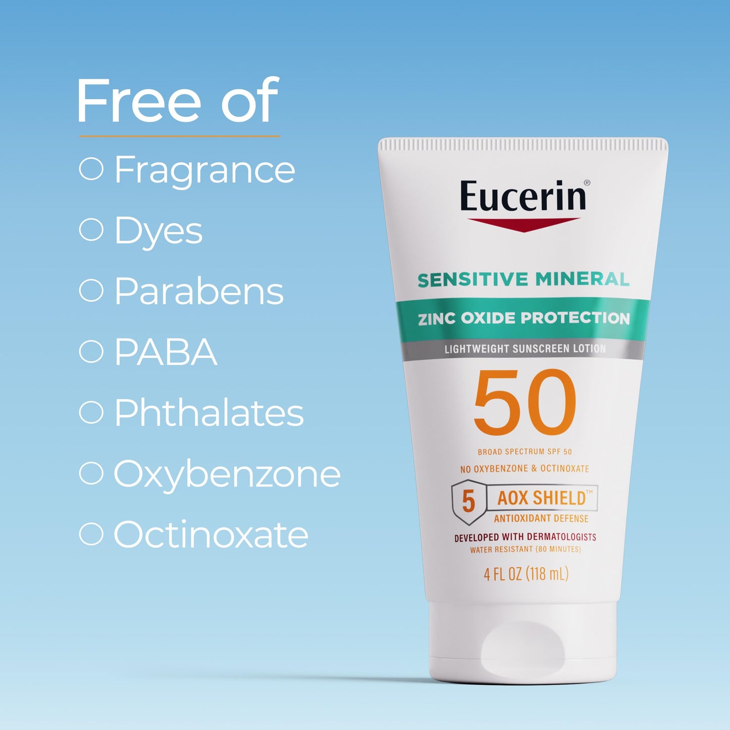 Authentic USA imported Eucerin sunscreen for sensitive skin