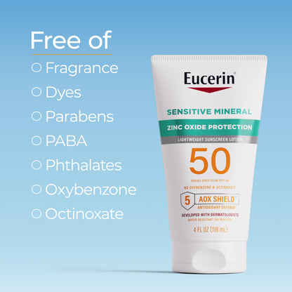 Authentic USA imported Eucerin sunscreen for sensitive skin