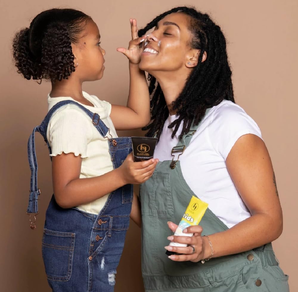 Back label of Black Girl Sunscreen Kids SPF 50
