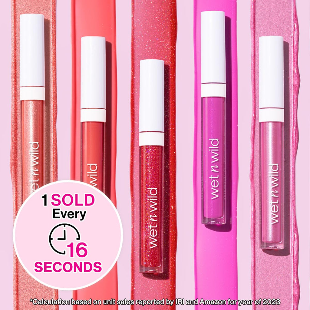 Wet N Wild Mega Slicks Lip Gloss Cherish applicator wand showcase