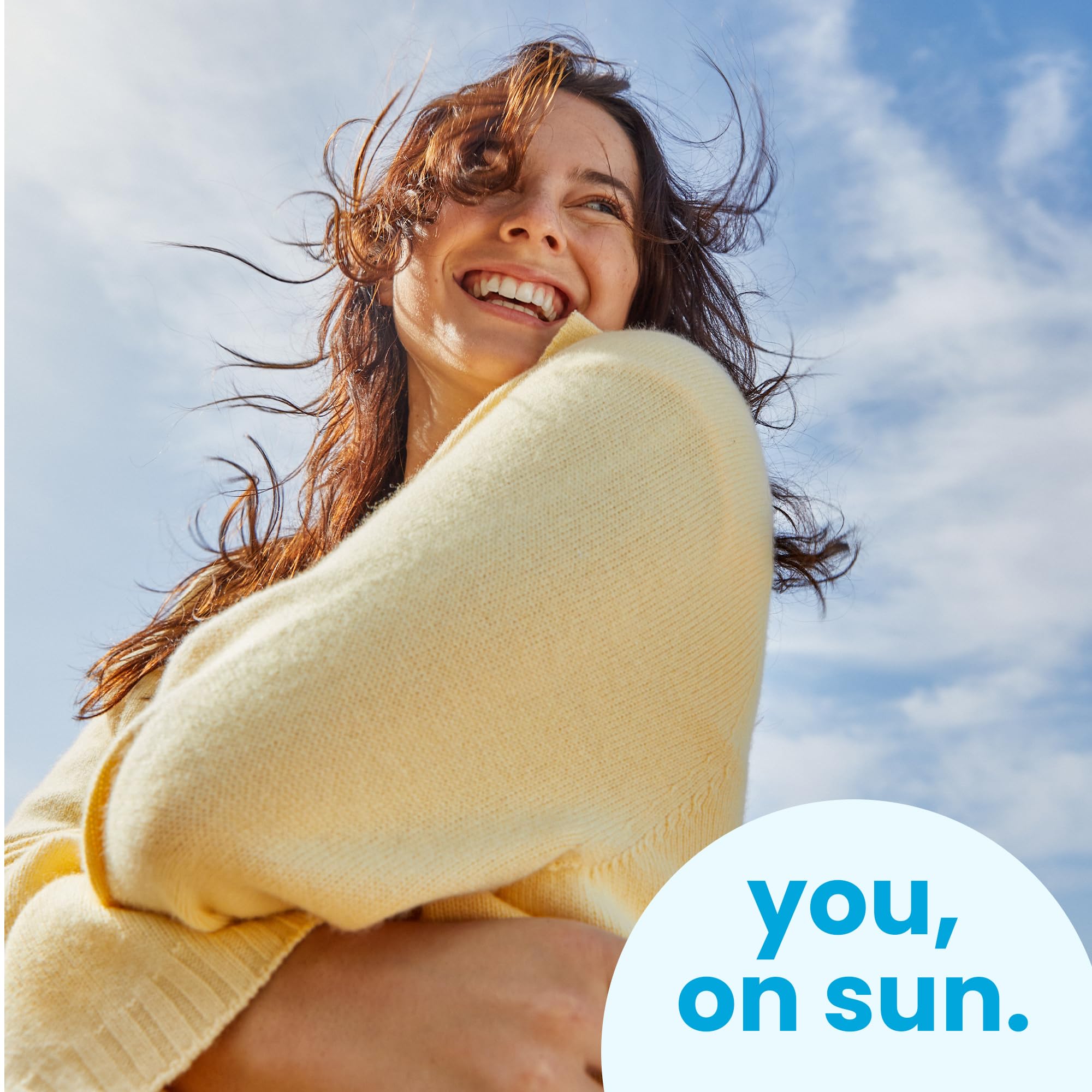 Texture demonstration of lightweight Hawaiian Tropic sunscreen lotion