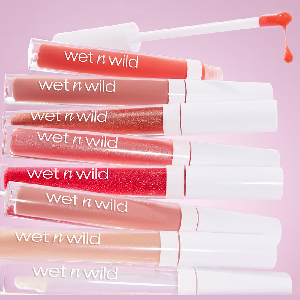 Wet N Wild Mega Slicks Lip Gloss Cherish angle view on white background