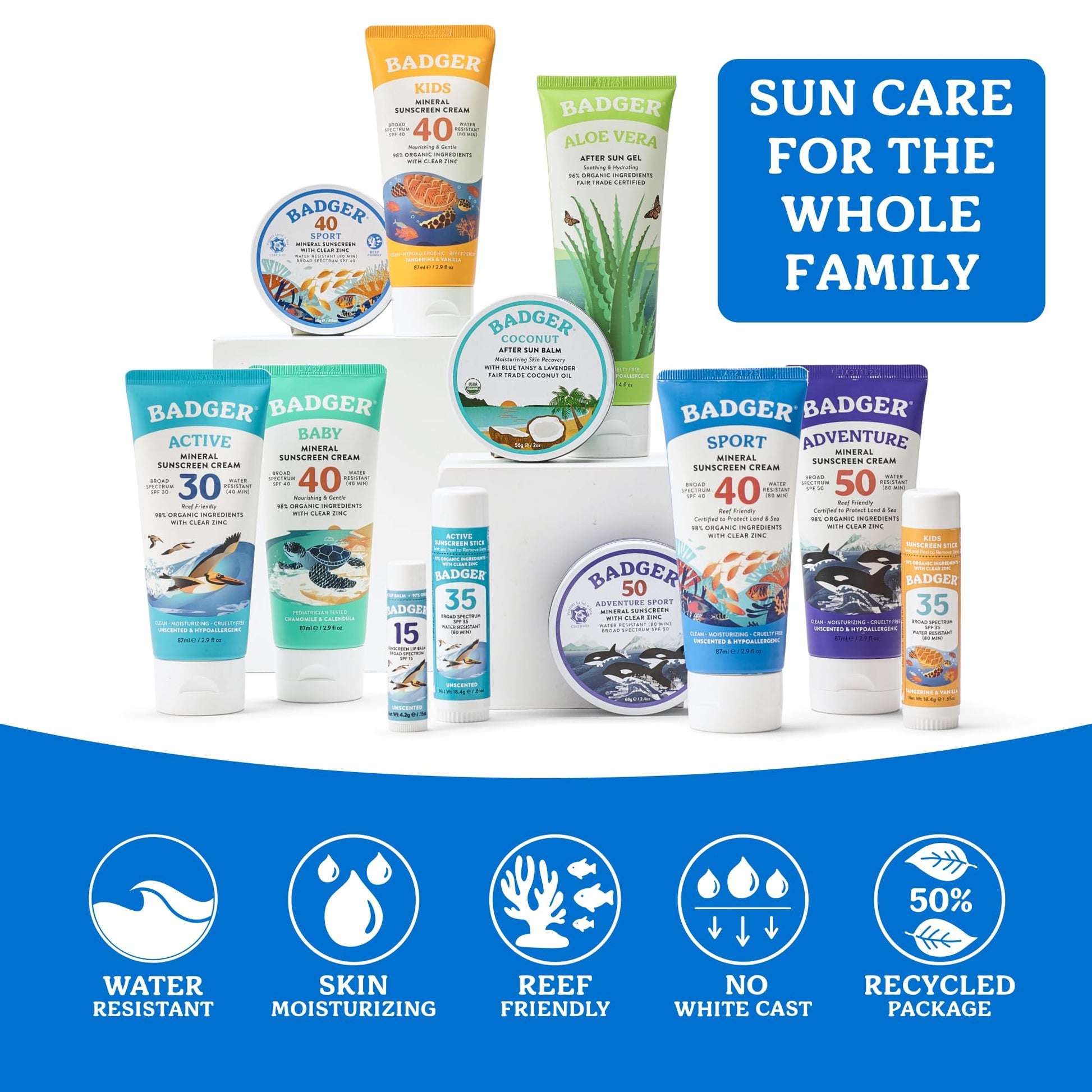 Badger Sport sunscreen applied on skin for coverage demonstration