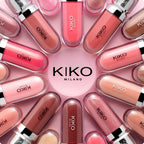 Kiko Milano lip gloss lifestyle display with high shine finish