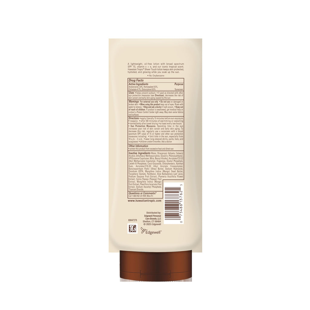 Hawaiian Tropic SPF 70 broad spectrum sunscreen lifestyle shot