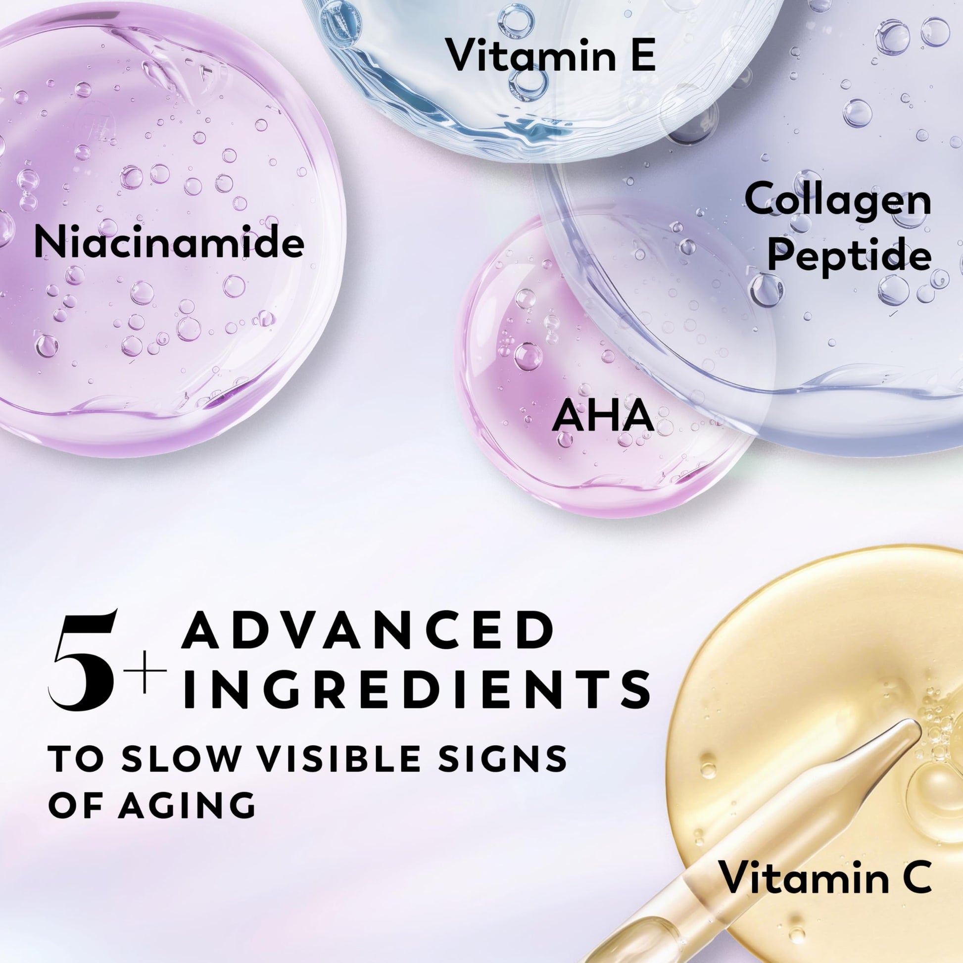 Back of Olay Super Serum bottle with ingredient details