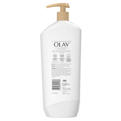 Olay Ultra Rich Moisture body lotion texture visualization