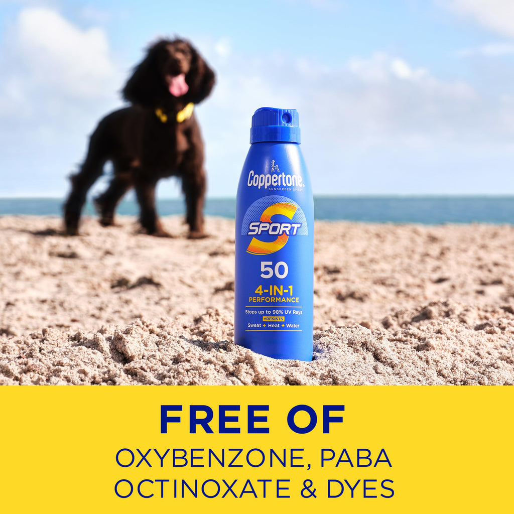 Coppertone Sport Sunscreen Spray ready for active outdoor use