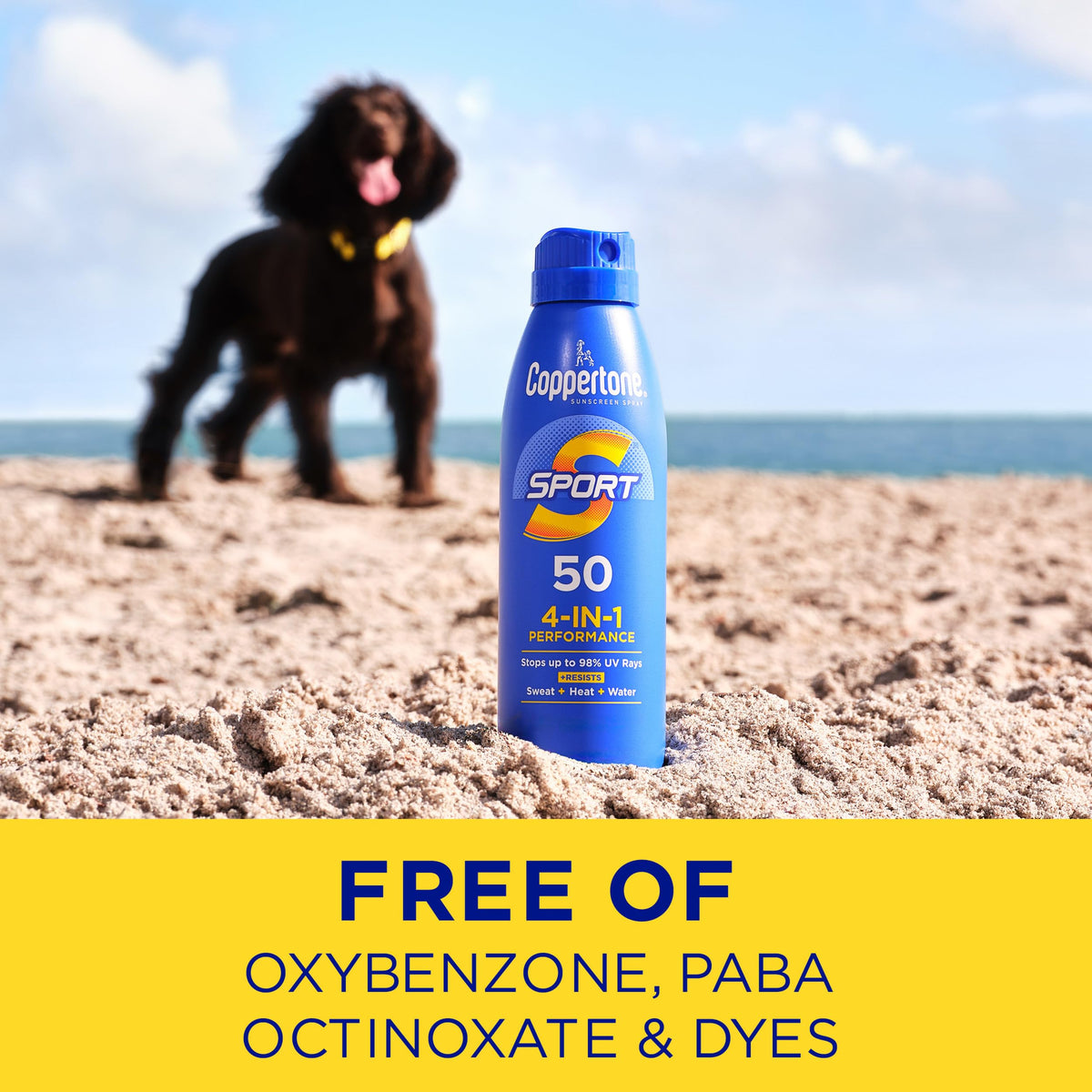 Coppertone Sport Sunscreen Spray ready for active outdoor use
