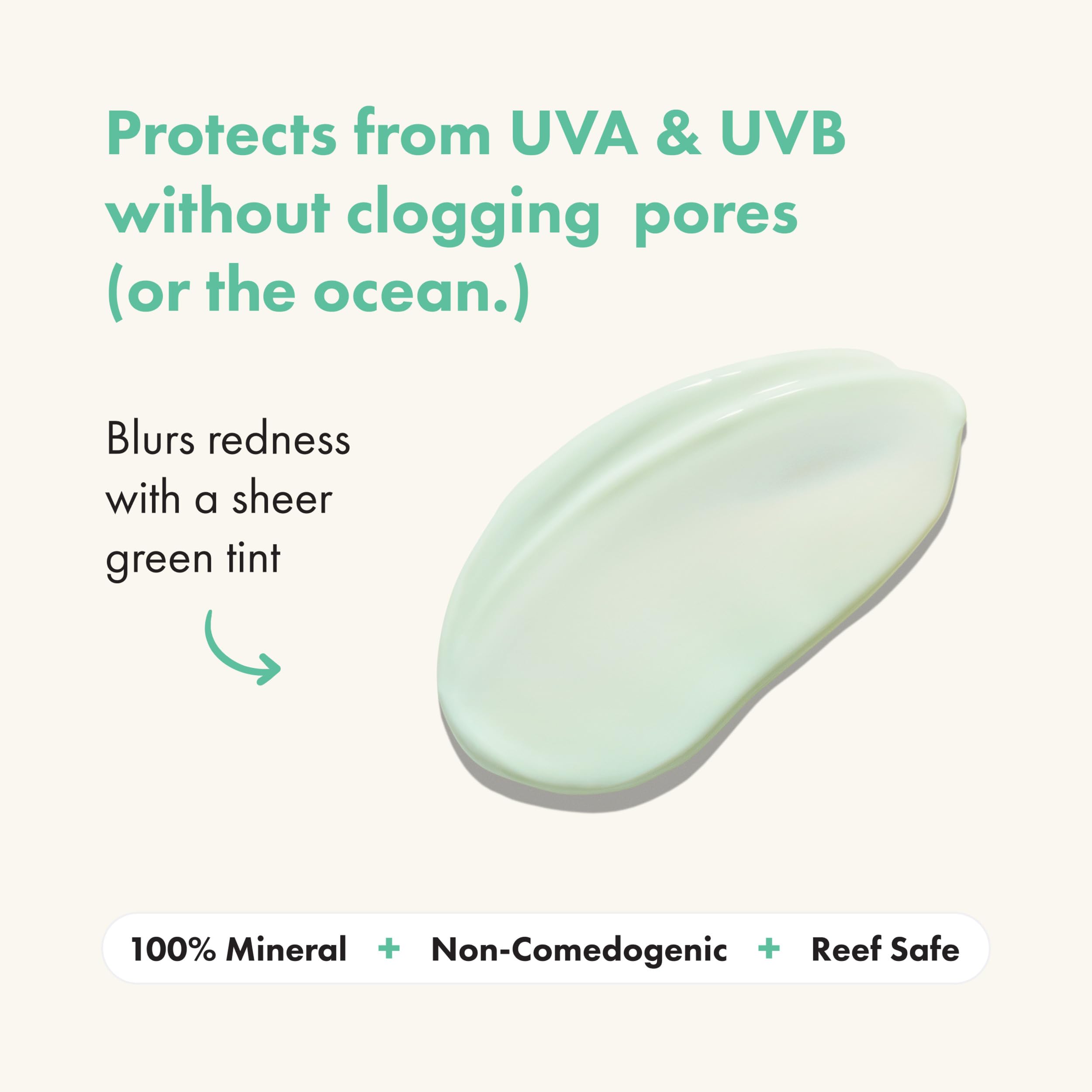 Hero Cosmetics sunscreen bottle next to application swirl