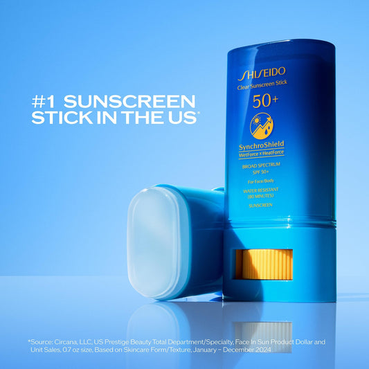 Shiseido invisible face sunscreen stick application