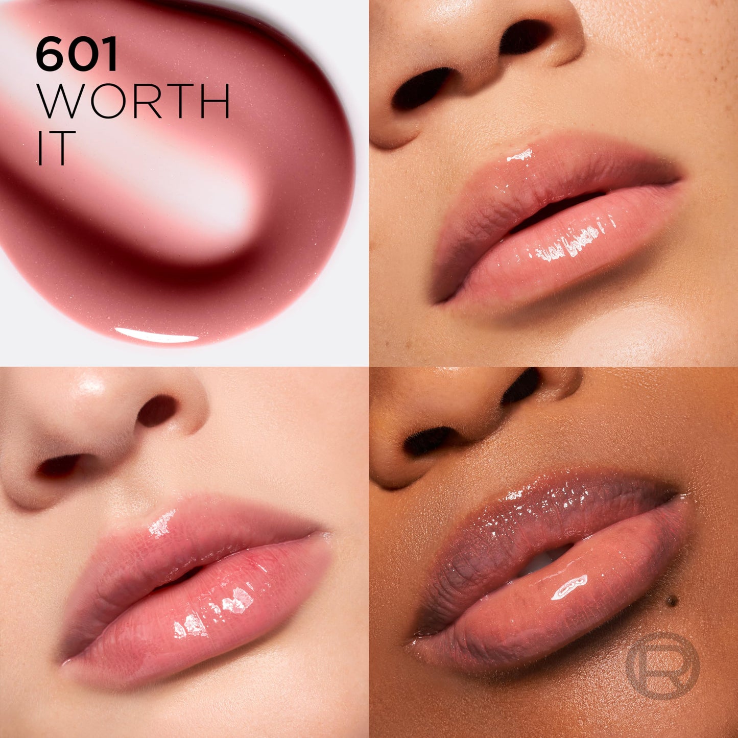 L'Oreal Paris Plump Ambition lip gloss wand and cushiony pillow applicator close up