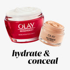 Olay eye cream texture demonstration on skin