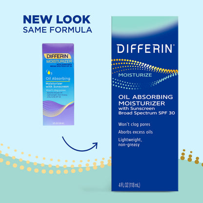Differin SPF 30 sunscreen lotion texture and bottle