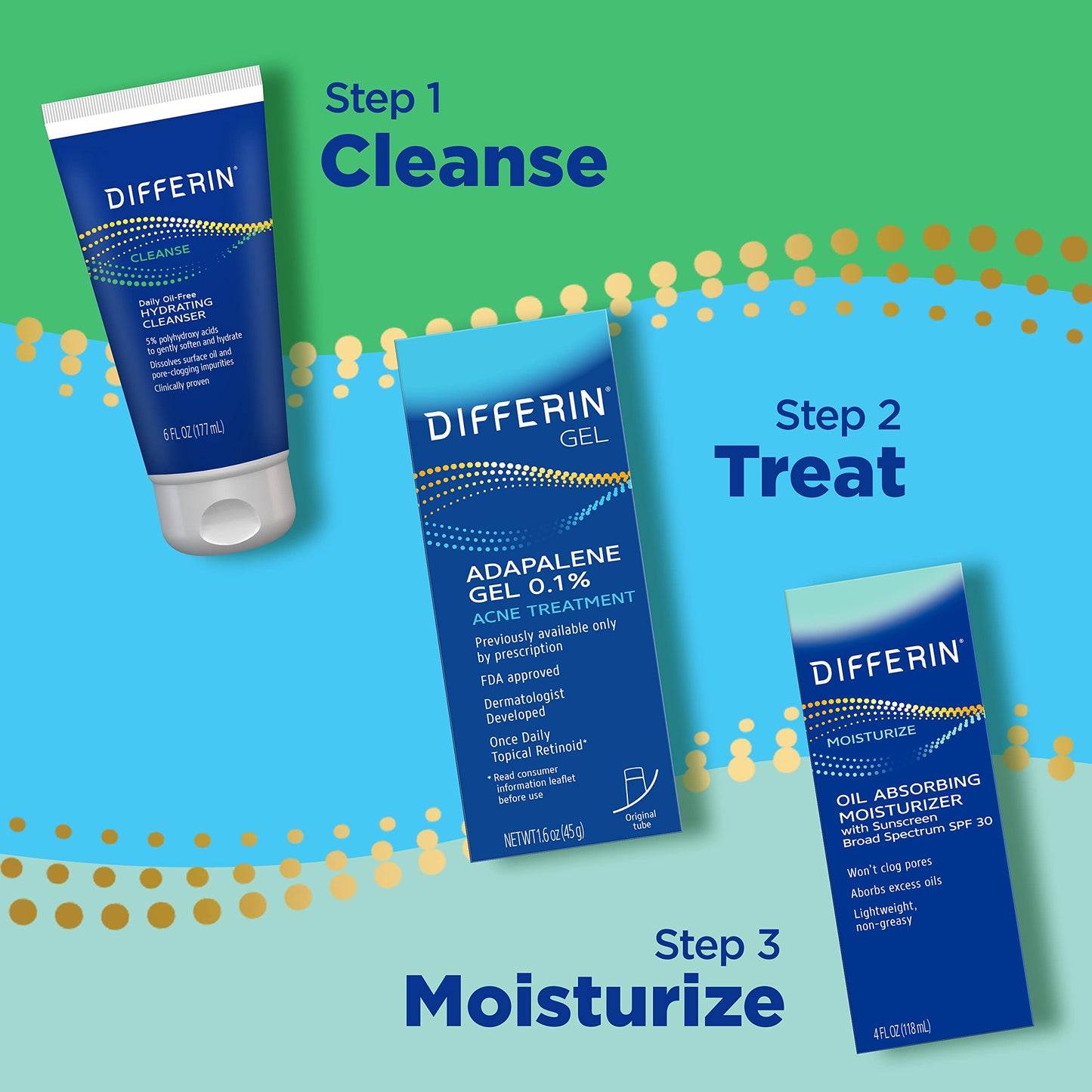 Authentic Differin Oil Absorbing Moisturizer packaging