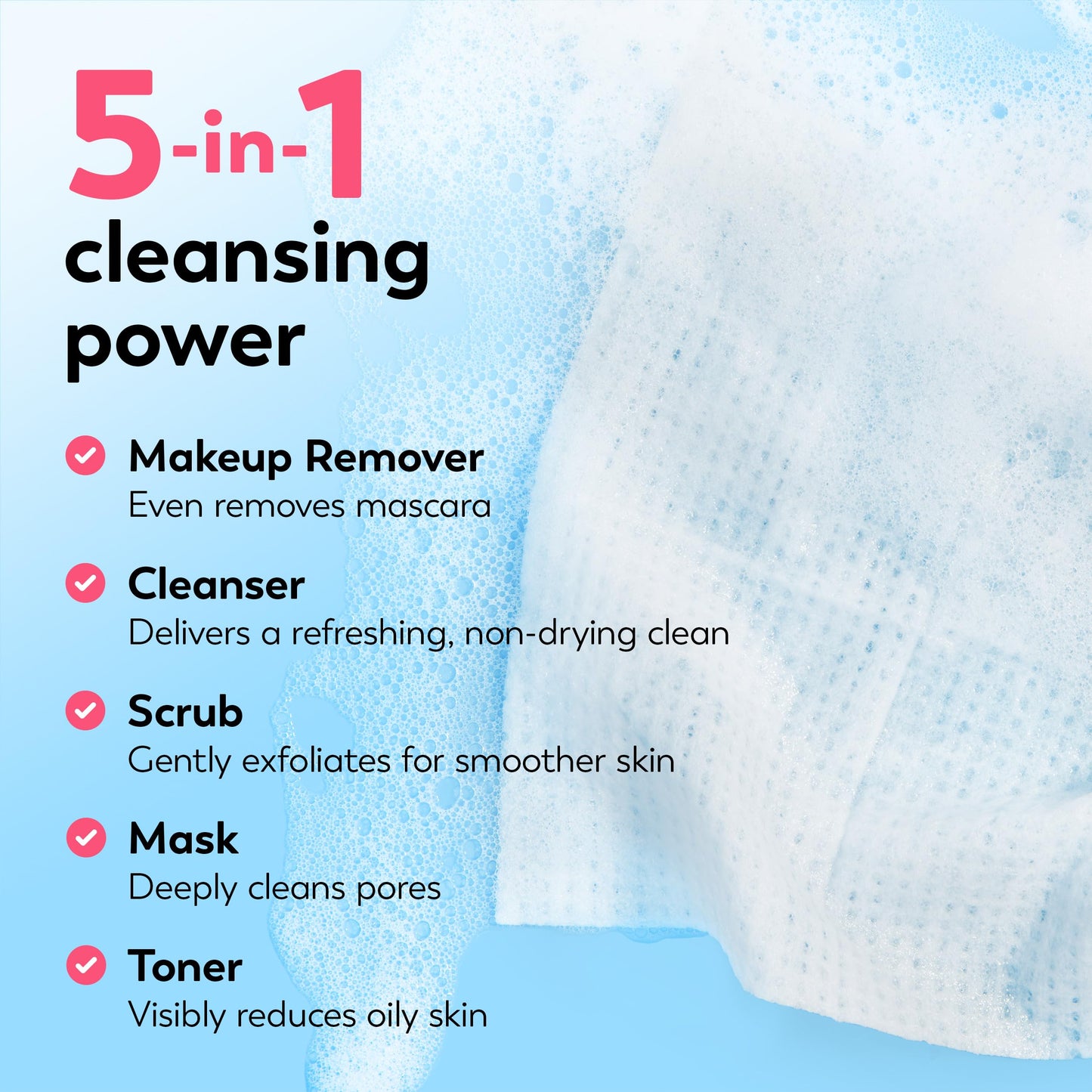Olay daily facials packaging showing 5-in-1 benefits for dry skin