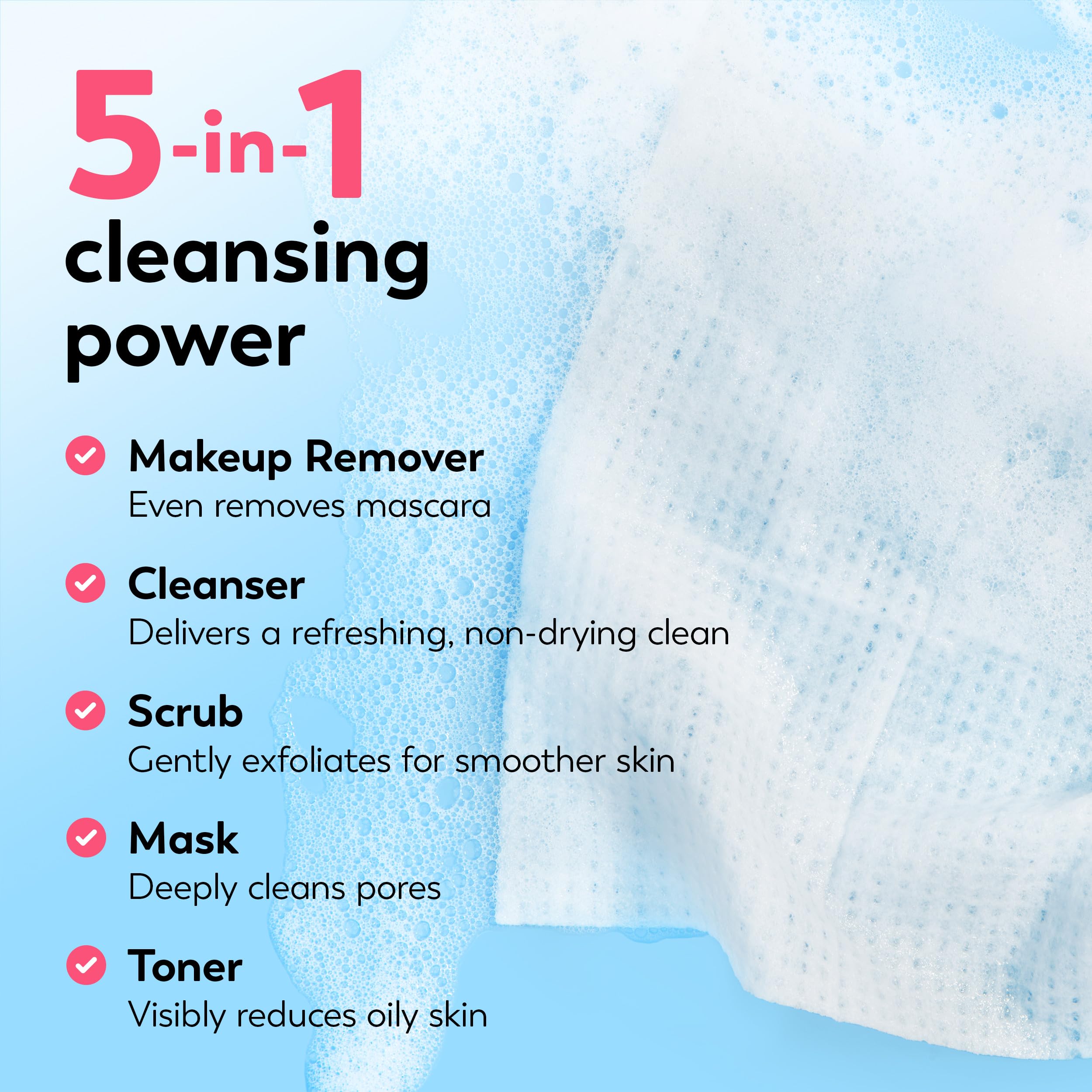 Olay daily facials packaging showing 5-in-1 benefits for dry skin