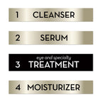 Olay depuffing eye roller shown with ingredient highlights