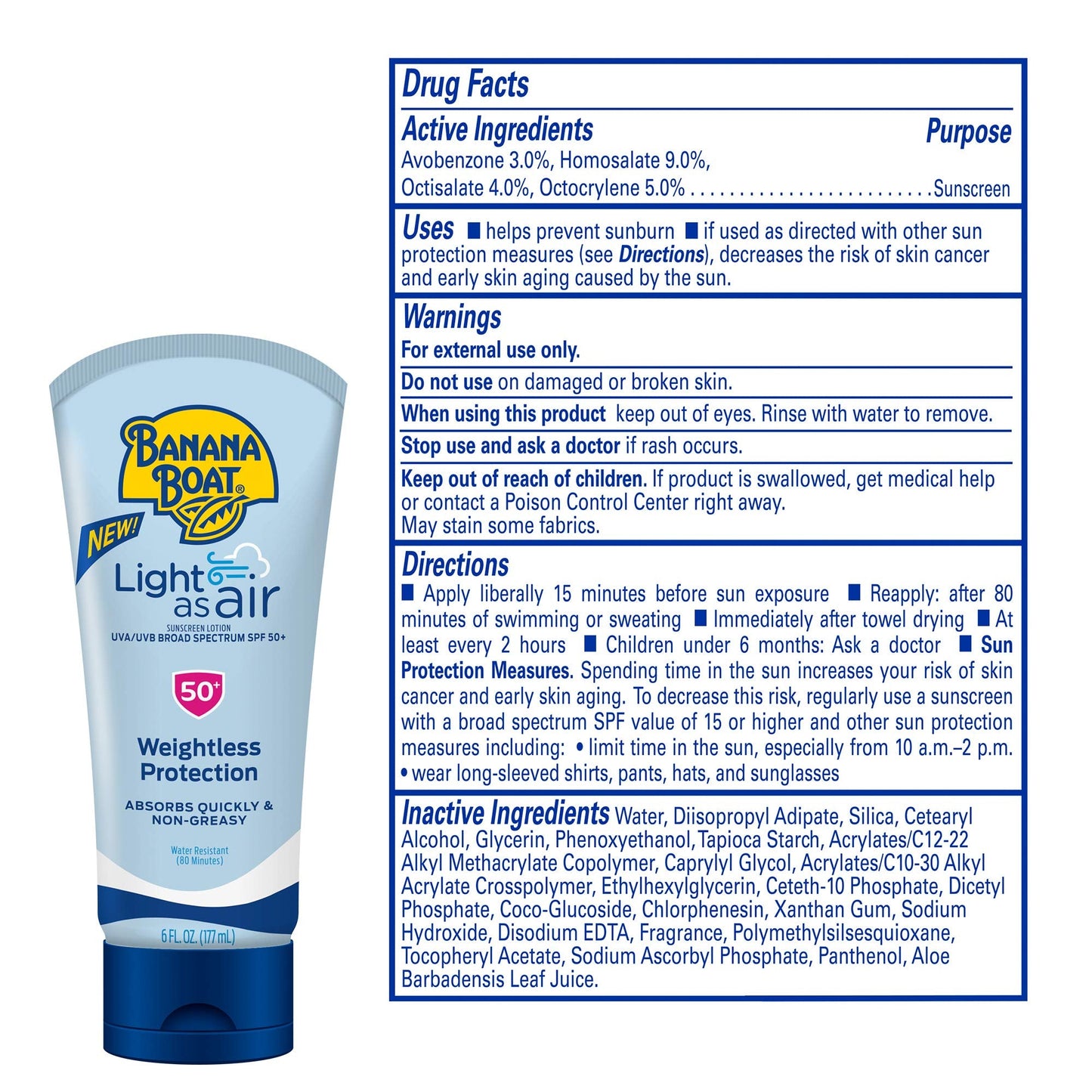Banana Boat SPF 50 sunscreen twin pack packaging