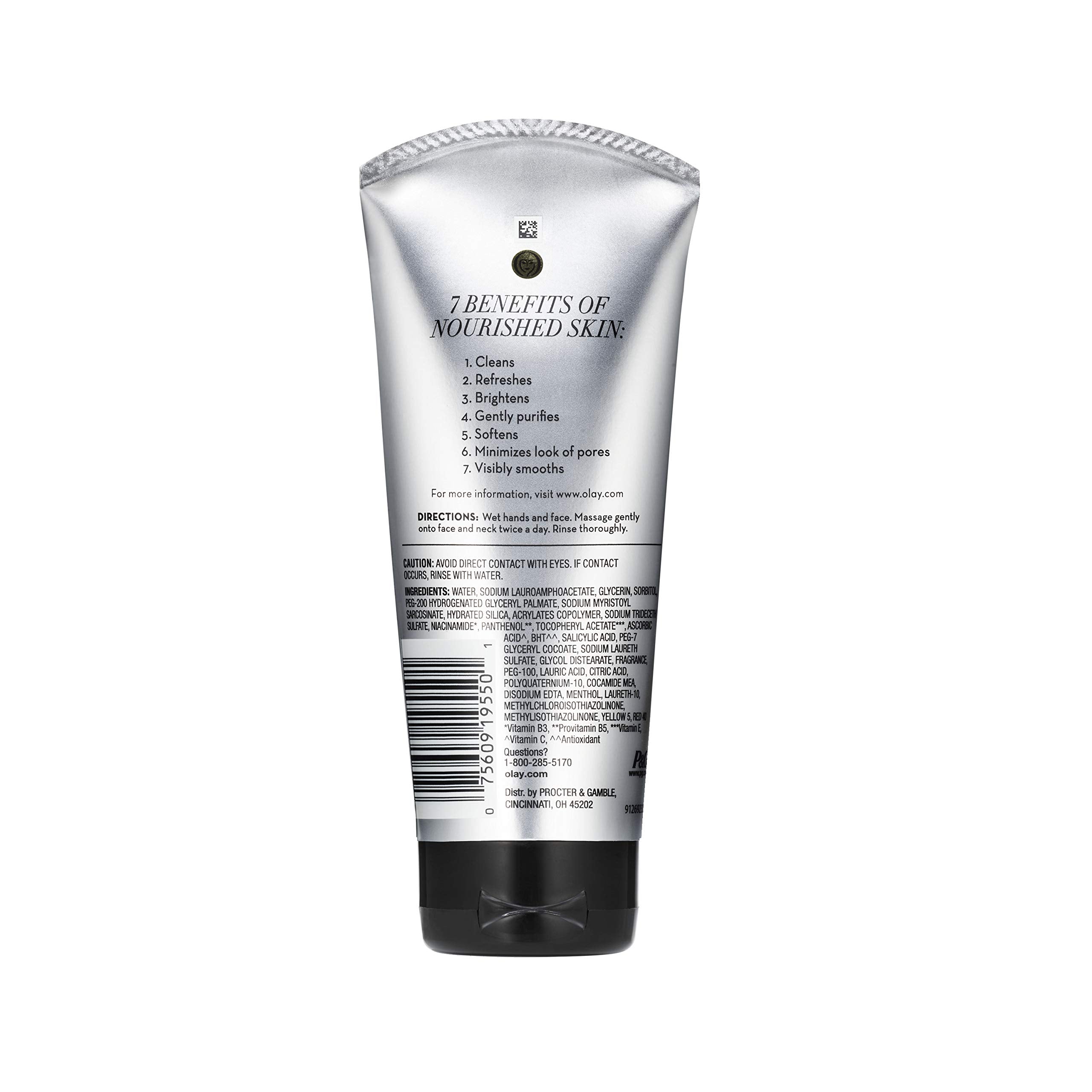 Olay exfoliating face wash with citrus extract for anti aging care