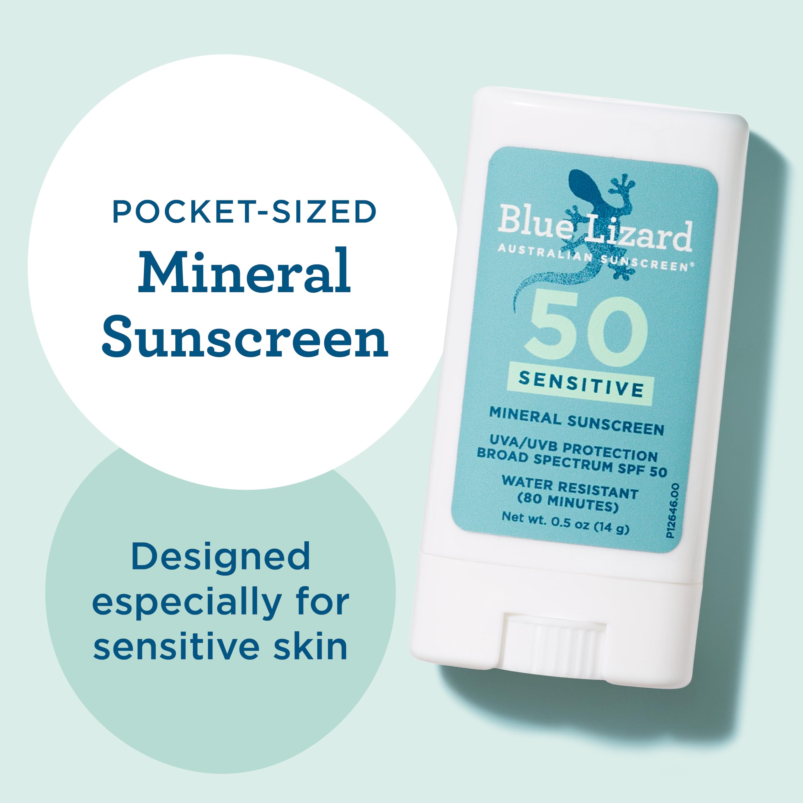 Blue Lizard Sensitive Mineral Sunscreen back label with ingredients